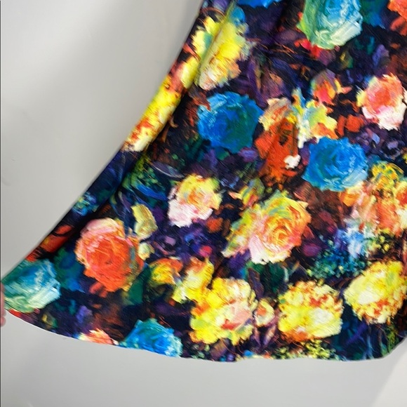 Atmosphere Yellow and Orange Pleated Midi Skirt - Picture 5 of 10